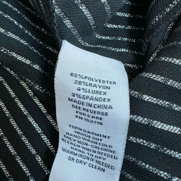 Nanette Lepore black silver stretch ponte pants size L NWT - Picture 5 of 8